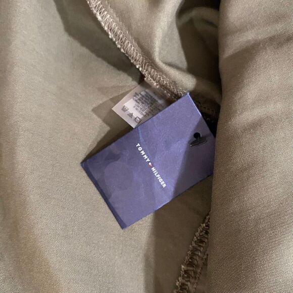 Tommy Hilfiger Olive Green Utility Shirt Dress NWT Size 2 - Picture 11 of 15